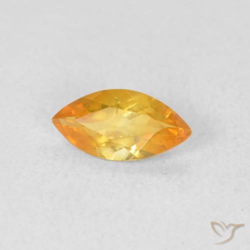 Citrino Dorato medio naturale da 0.44 ct, Taglio marquise, VVS-VS