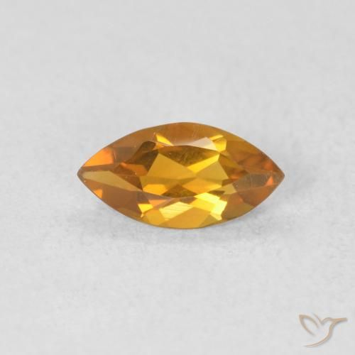 Citrino Arancio-Oro naturale da 0.47 ct, Taglio marquise, VVS-VS