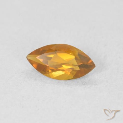 Citrino Arancio-Oro naturale da 0.47 ct, Taglio marquise, VVS-VS
