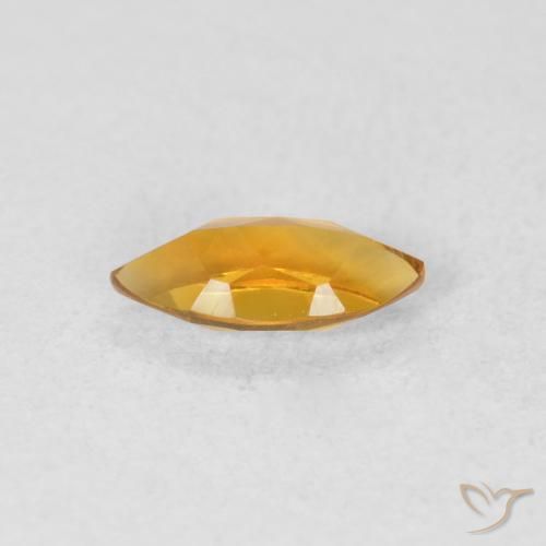 Citrino Arancio-Oro naturale da 0.51 ct, Taglio marquise, VVS-VS