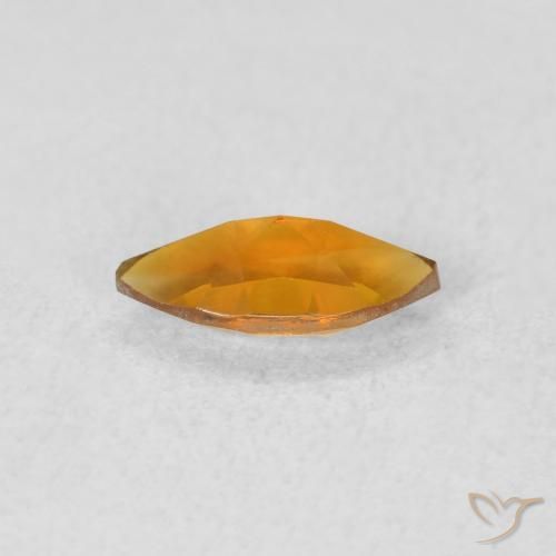 Citrino Arancione-Oro medio naturale da 0.48 ct, Taglio marquise, VVS-VS
