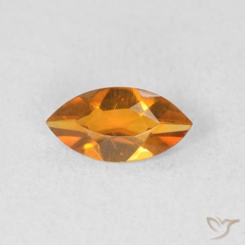 Citrino Oro naturale da 0.49 ct, Taglio marquise, VVS-VS