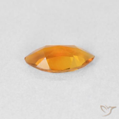 Citrino Arancio Medio naturale da 0.51 ct, Taglio marquise, VVS-VS