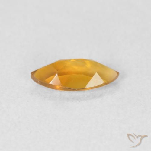 Citrino Arancio intenso-OroG naturale da 0.46 ct, Taglio marquise, VVS-VS