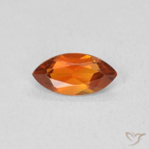 0.47ct Naturale Arancione scuro Citrino, Taglio marquise, VVS-VS