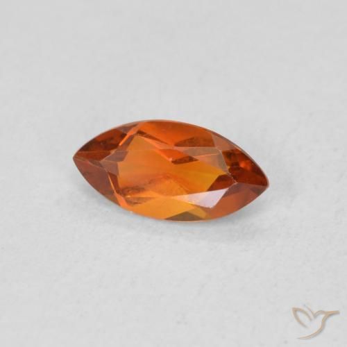 Citrino Arancione scuro naturale da 0.47 ct, Taglio marquise, VVS-VS