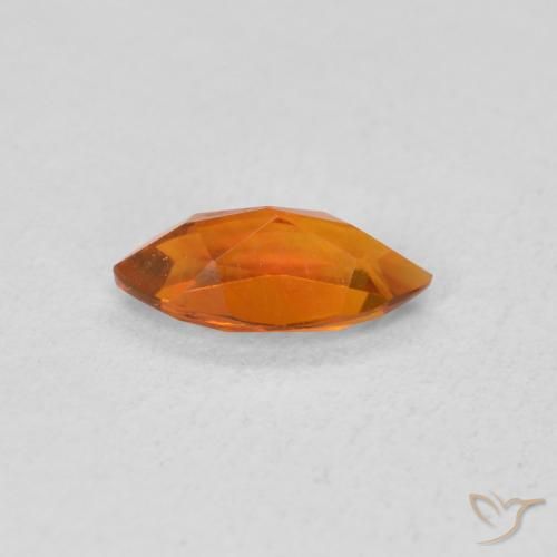 Citrino Arancione scuro naturale da 0.47 ct, Taglio marquise, VVS-VS