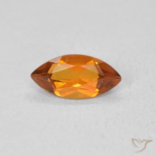 Citrino Albicocca Arancia naturale da 0.51 ct, Taglio marquise, VS