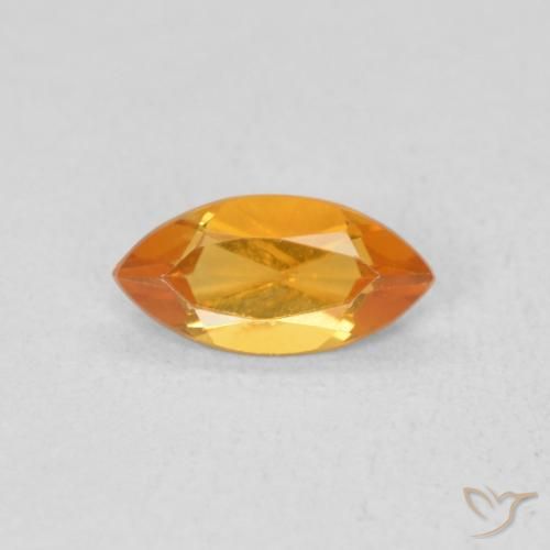 0.48ct Naturale Arancio Intenso Citrino, Taglio marquise, VS