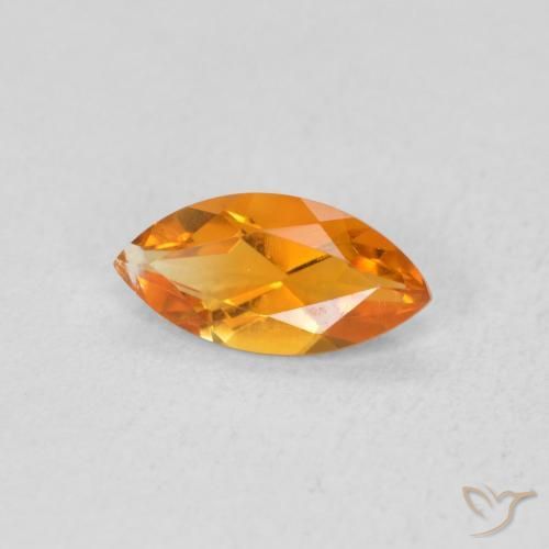 Citrino Albicocca Arancia naturale da 0.46 ct, Taglio marquise, VS