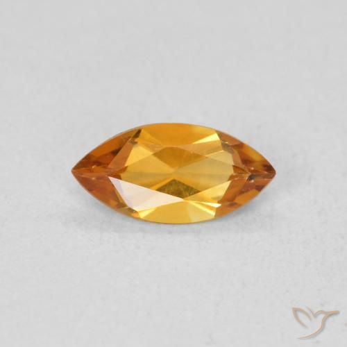 Citrino Arancio Medio naturale da 0.46 ct, Taglio marquise, VS
