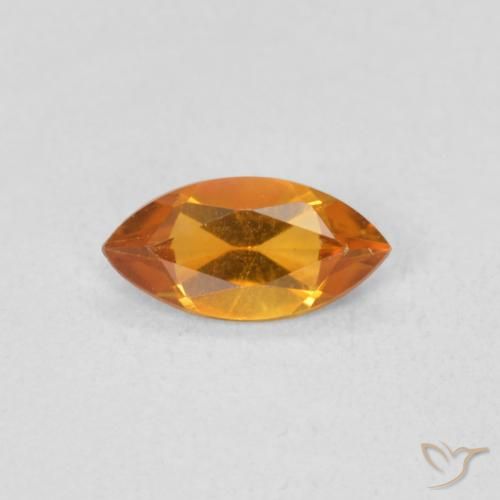 Citrino Albicocca Arancia naturale da 0.48 ct, Taglio marquise, VS