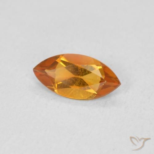 Citrino Albicocca Arancia naturale da 0.48 ct, Taglio marquise, VS