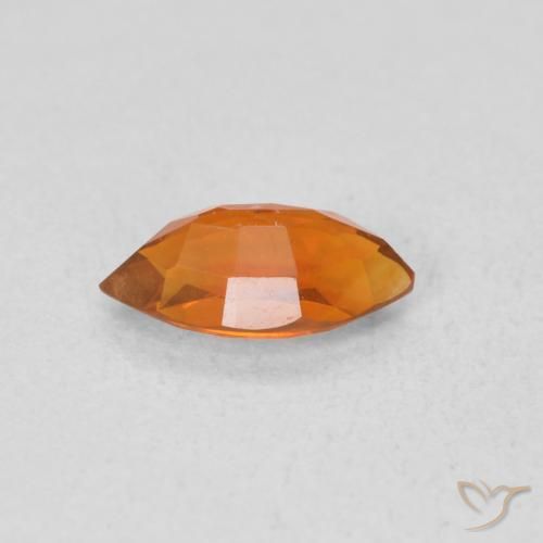 Citrino Arancione scuro naturale da 0.57 ct, Taglio marquise, VVS-VS