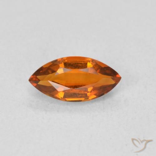 Citrino Arancione scuro naturale da 0.56 ct, Taglio marquise, VVS-VS