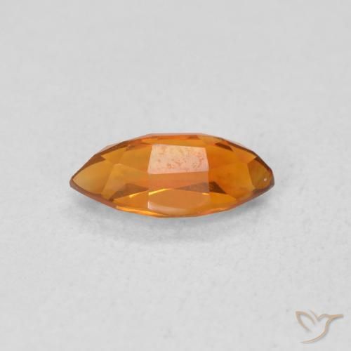Citrino Arancione scuro naturale da 0.56 ct, Taglio marquise, VVS-VS