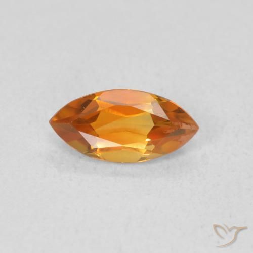 Citrino Arancio Medio naturale da 0.56 ct, Taglio marquise, VVS-VS
