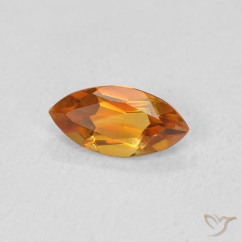 Citrino Arancio Medio naturale da 0.56 ct, Taglio marquise, VVS-VS