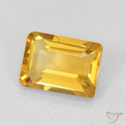 Citrino Arancio Dorato Profondo naturale da 1.45 ct, Ottagonale / Taglio smeraldo, VVS