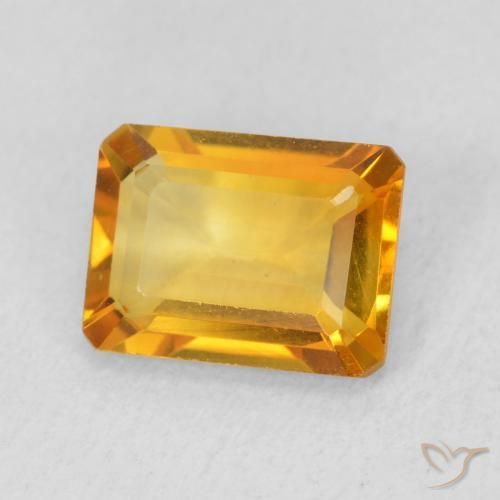 Citrino Arancio Scuro-Oro naturale da 1.41 ct, Ottagonale / Taglio smeraldo, VVS