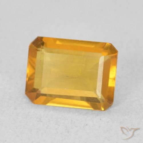 Citrino Dorato scuro naturale da 1.06 ct, Ottagonale / Taglio smeraldo, VVS