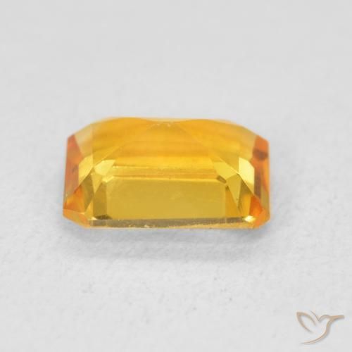 Citrino Arancio Scuro-Oro naturale da 1.23 ct, Ottagonale / Taglio smeraldo, VVS