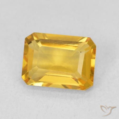 Citrino Oro medio naturale da 1.30 ct, Ottagonale / Taglio smeraldo, VVS