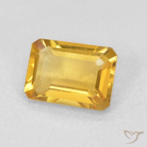 Citrino Arancio Dorato Profondo naturale da 1.24 ct, Ottagonale / Taglio smeraldo, VVS