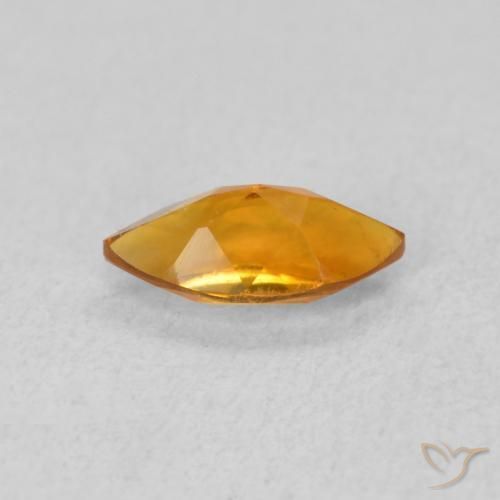 Citrino Albicocca Arancia naturale da 0.54 ct, Taglio marquise, VVS-VS