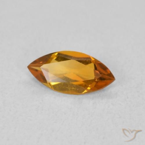 Citrino Arancio Medio naturale da 0.40 ct, Taglio marquise, VS