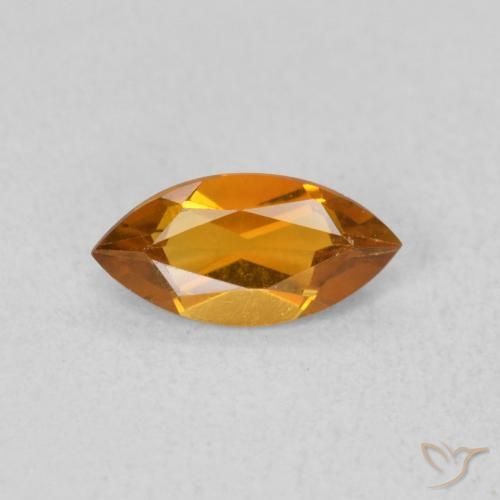 0.47ct Naturale Arancione scuro Citrino, Taglio marquise, VVS-VS