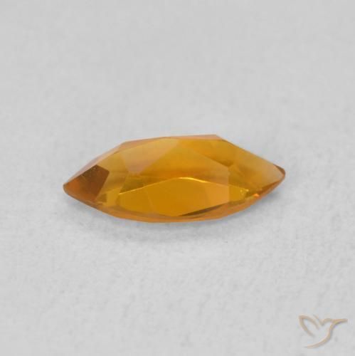 Citrino Arancione scuro naturale da 0.47 ct, Taglio marquise, VVS-VS