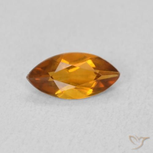 0.47ct Naturale Arancio Medio Citrino, Taglio marquise, VVS-VS