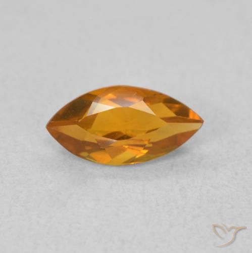 Citrino Marrone arancio naturale da 0.54 ct, Taglio marquise, VVS-VS