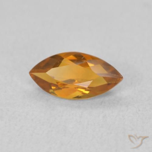 Citrino Marrone arancio naturale da 0.54 ct, Taglio marquise, VVS-VS