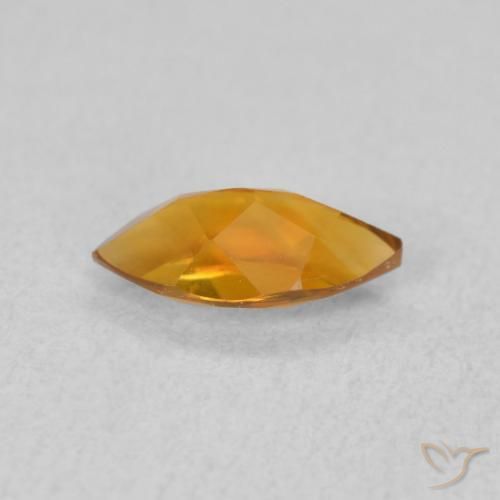 Citrino Marrone arancio naturale da 0.54 ct, Taglio marquise, VVS-VS