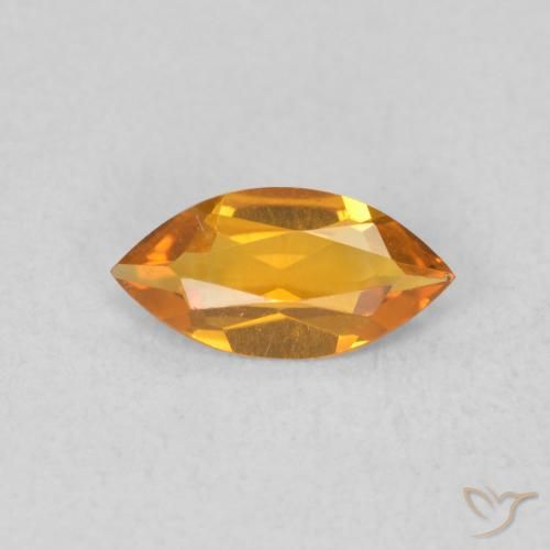 0.42ct Naturale Arancio Medio Citrino, Taglio marquise, VVS-VS