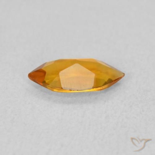 Citrino Arancio Medio naturale da 0.42 ct, Taglio marquise, VVS-VS