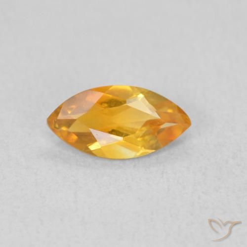 0.45ct Naturale Arancio Medio Citrino, Taglio marquise, VVS-VS