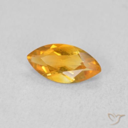 Citrino Arancio Medio naturale da 0.45 ct, Taglio marquise, VVS-VS