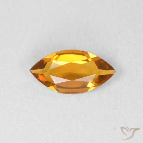 Citrino Oro naturale da 0.45 ct, Taglio marquise, VVS