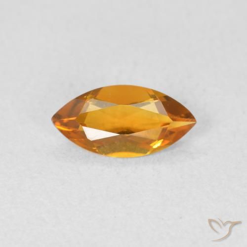 0.42ct Naturale Arancio intenso-OroG Citrino, Taglio marquise, VVS