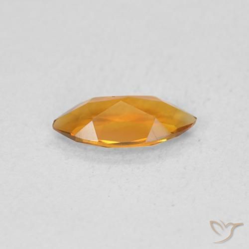 Citrino Arancio intenso-OroG naturale da 0.42 ct, Taglio marquise, VVS
