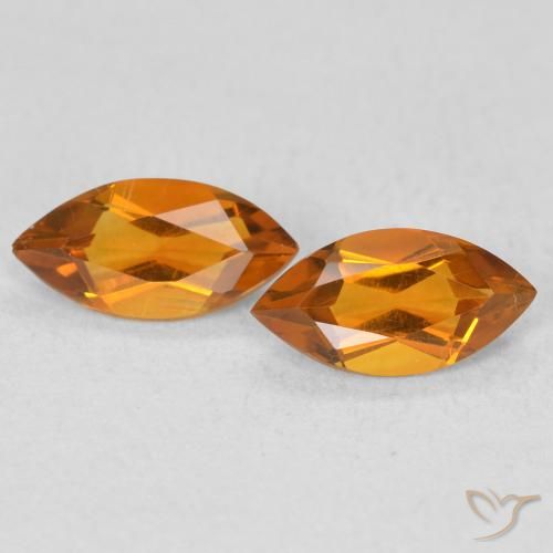 Gemme di Citrino Arancio Medio naturale da 0.96 ct, Taglio marquise, VS