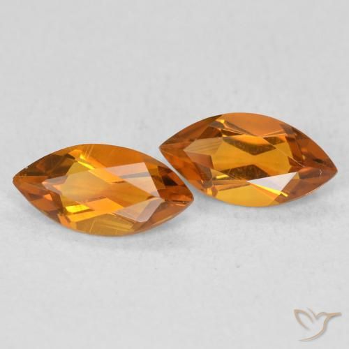 Gemme di Citrino Arancio Medio naturale da 0.96 ct, Taglio marquise, VS
