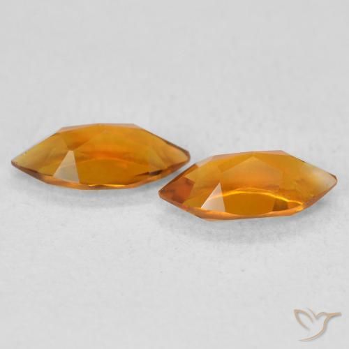 Gemme di Citrino Arancio Medio naturale da 0.96 ct, Taglio marquise, VS