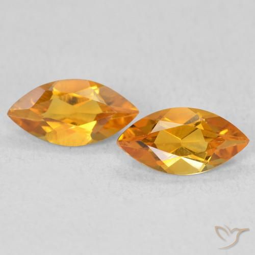 0.96ctw Naturale Arancio intenso-OroG Citrino, Taglio marquise, VS