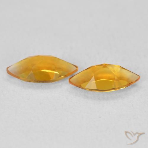 Gemme di Citrino Arancio intenso-OroG naturale da 0.96 ct, Taglio marquise, VS