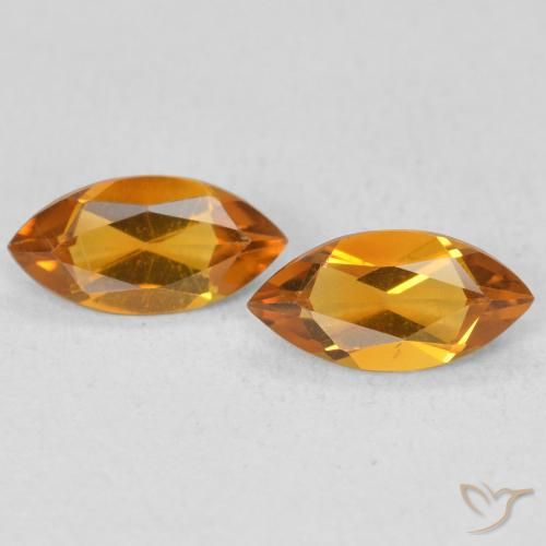 0.89ctw Naturale Arancione scuro Citrino, Taglio marquise, VS