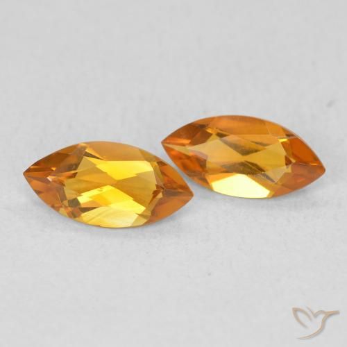 Gemme di Citrino Oro naturale da 0.91 ct, Taglio marquise, VS